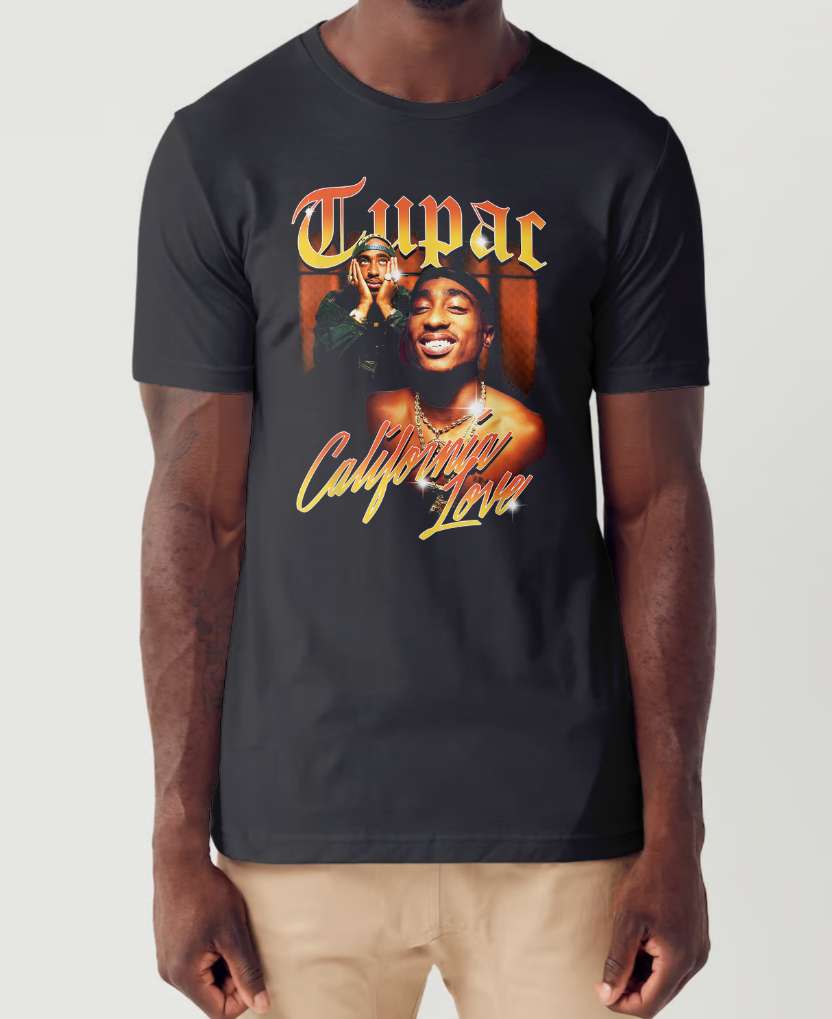 【期間限定お試し価格】 mindseeker 2PAC-TEE Black Tシャツ/カットソー(半袖/袖なし)